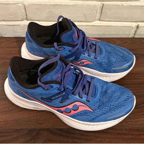 Saucony Guide 15 Women's Running Shoes Blue Pink Road Shoes Size 7.5 S10810-35 - Picture 5 of 10
